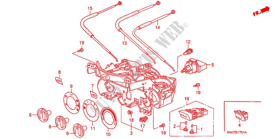 HEATER CONTROL (RH) for Honda JAZZ 1.2 S 5 Doors 5 speed manual 2007