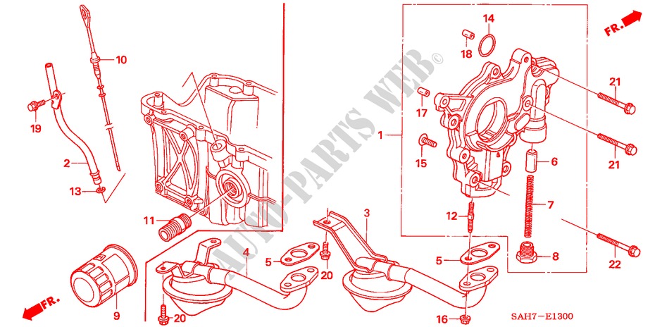 OIL PUMP/OIL STRAINER for Honda JAZZ 1.4 LS 5 Doors 5 speed manual 2006
