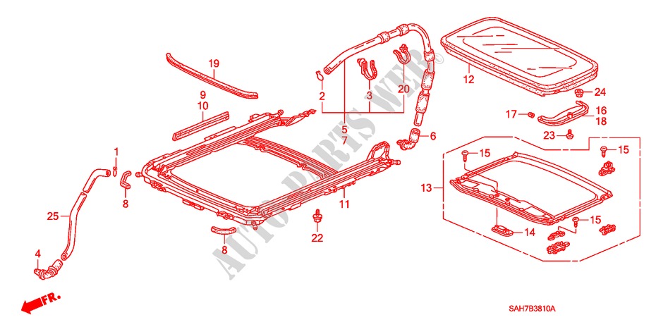 SLIDING ROOF for Honda JAZZ 1.4 ES 5 Doors 5 speed manual 2006