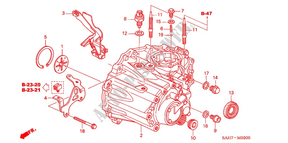 TRANSMISSION CASE for Honda JAZZ 1.4 ES 5 Doors 5 speed manual 2006