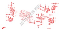 ENGINE MOUNTS (CVT) for Honda JAZZ S4SES 5 Doors full automatic 2008