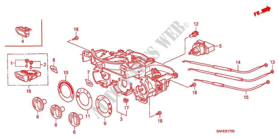 HEATER CONTROL (LH) for Honda JAZZ 1.2 S-S 5 Doors 5 speed manual 2008