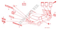 EMBLEM for Honda PRELUDE EX 2 Doors 5 speed manual 1983