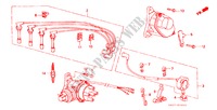 HIGH TENSION CORD/ SPARK PLUG (1600) for Honda CIVIC CRX 1.6I-16 3 Doors 5 speed manual 1986