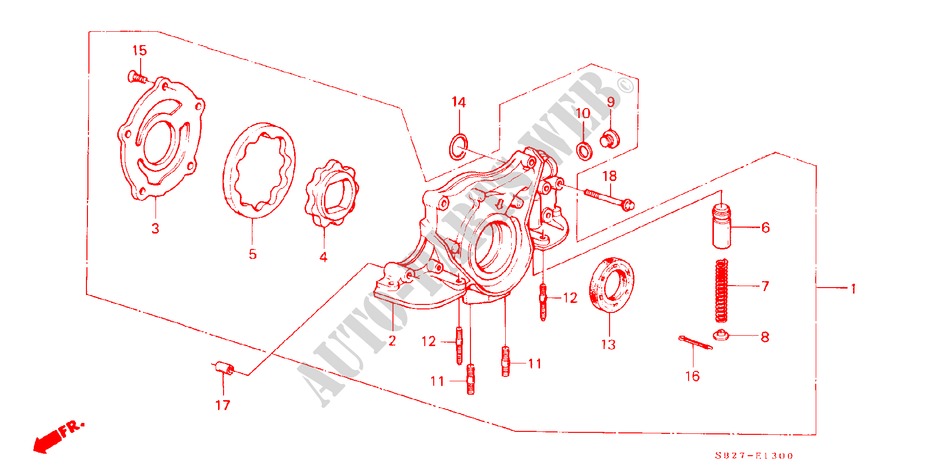 OIL PUMP for Honda CIVIC CRX 1.5I 3 Doors 5 speed manual 1985
