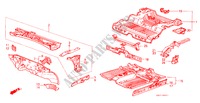 BODY STRUCTURE COMPONENTS (2) for Honda CIVIC GL 4 Doors 3 speed automatic 1985