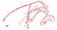 BODY STRUCTURE COMPONENTS (5) for Honda CIVIC GL 3 Doors 3 speed automatic 1985