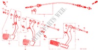 CLUTCH PEDAL/BRAKE PEDAL for Honda CIVIC GL 3 Doors 5 speed manual 1985