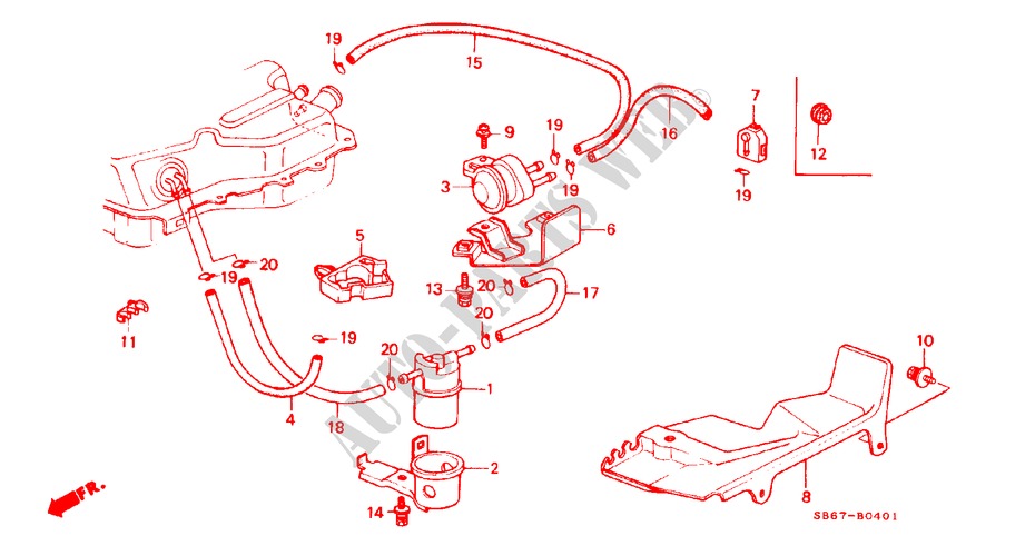 FUEL STRAINER for Honda CIVIC SHUTTLE DX 5 Doors 5 speed manual 1984