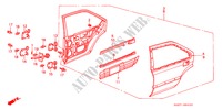 REAR DOOR PANEL (5D) for Honda INTEGRA EX16 5 Doors 5 speed manual 1988