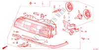 HEADLIGHT for Honda LEGEND V6 2.5I 4 Doors 4 speed automatic 1987