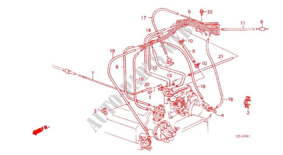 INSTALL PIPE/TUBING ('86,'87) for Honda LEGEND V6 2.5I 4 Doors 5 speed manual 1987