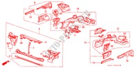 BODY STRUCTURE COMPONENTS (1) for Honda LEGEND V6 2.7I 4 Doors 4 speed automatic 1990