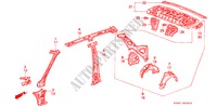 BODY STRUCTURE COMPONENTS (4) for Honda LEGEND V6 2.7I 4 Doors 4 speed automatic 1990