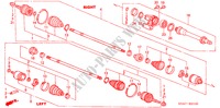 FRONT DRIVESHAFT/HALF SHA FT(L4)(MT) for Honda ACCORD 2.4          VTI-L 4 Doors 5 speed manual 2003