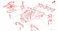 CARBURETOR INSULATOR/ INTAKE MANIFOLD for Honda ACCORD EX 4 Doors 5 speed manual 1986