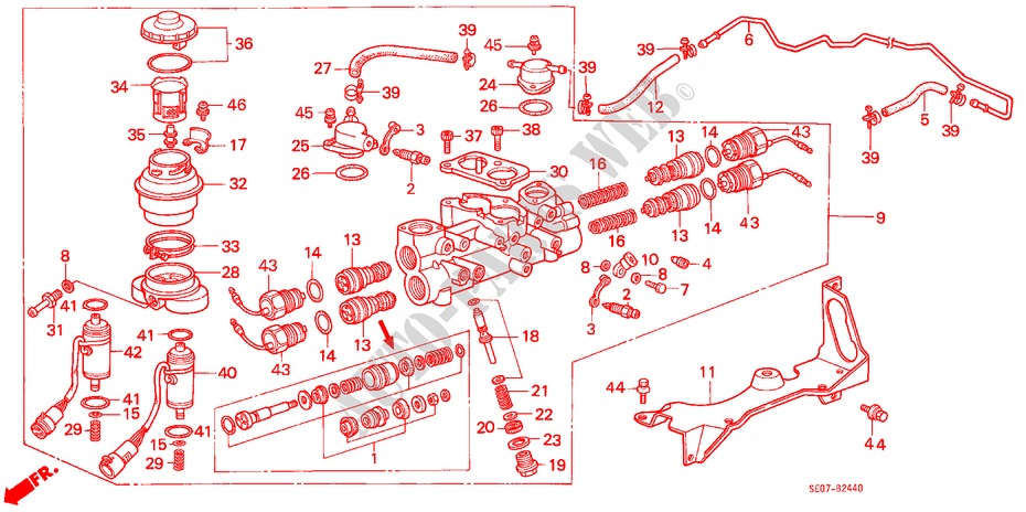 ABS MODULATOR for Honda ACCORD EX-2.0I 3 Doors 5 speed manual 1986