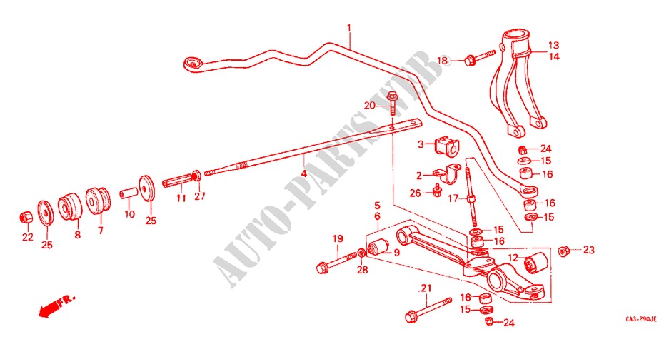 FRONT LOWER ARM/ FRONT STABILIZER SPRING for Honda ACCORD EX-2.0I 3 Doors 5 speed manual 1986