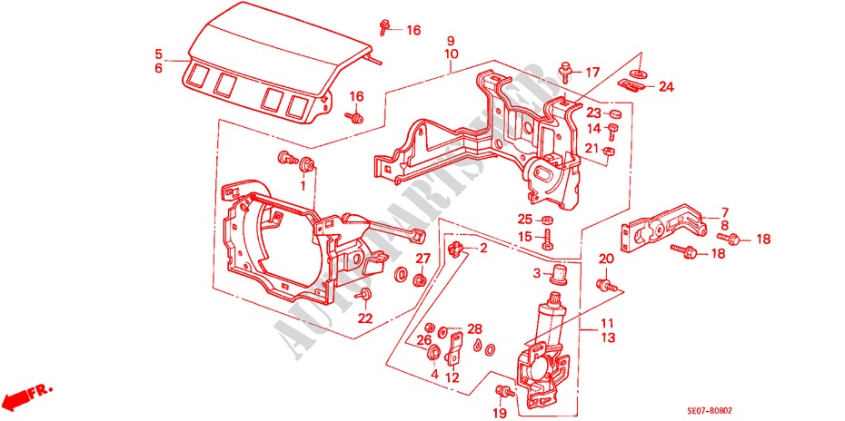 HEADLIGHT RETRACTABLE/ MOTOR for Honda ACCORD EX 3 Doors 5 speed manual 1986