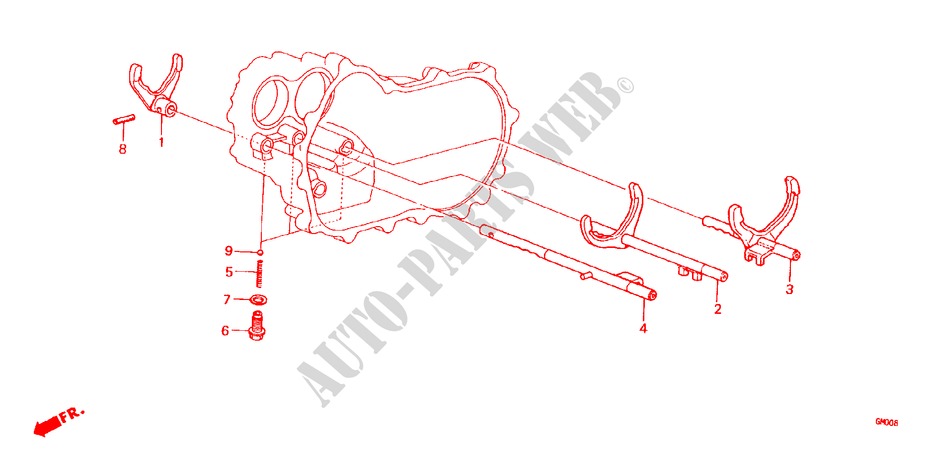 SHIFT FORK/SETTING SCREW for Honda ACCORD EX-2.0I 4 Doors 5 speed manual 1986