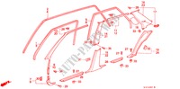 OPENING TRIM (4D) for Honda ACCORD EX-2.0I 4 Doors 4 speed automatic 1987