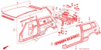 BODY STRUCTURE COMPONENTS (3)(2D) for Honda ACCORD EX-2.0I 3 Doors 5 speed manual 1989