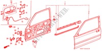 FRONT DOOR PANELS (2D) for Honda ACCORD EX-2.0I 3 Doors 5 speed manual 1989