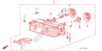 HEADLIGHT (2) for Honda ACCORD EX 1600 4 Doors 4 speed automatic 1989