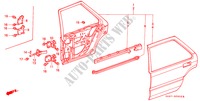 REAR DOOR PANEL (4D) for Honda ACCORD LX 1600 4 Doors 5 speed manual 1989