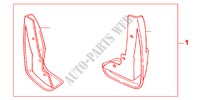 FRONT MUD GUARDS for Honda ACCORD 2.4 TYPE S 4 Doors 6 speed manual 2005