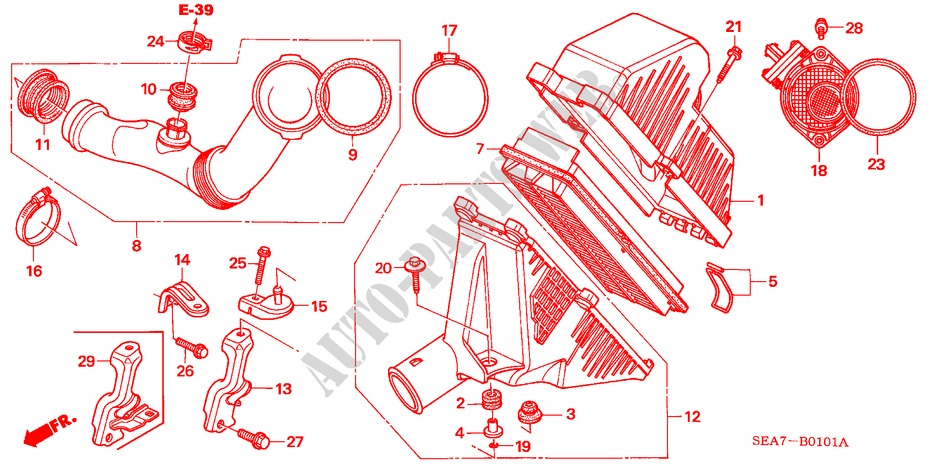 AIR CLEANER (DIESEL) for Honda ACCORD 2.2 EXECUTIVE 4 Doors 5 speed manual 2004