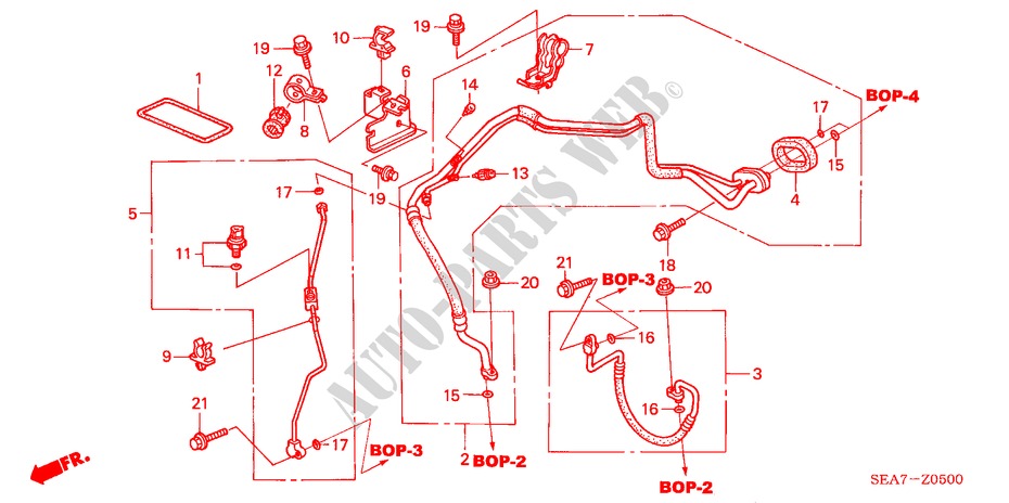 AIR CONDITIONER(HOSE/PIPE )(LH) for Honda ACCORD 2.0 COMFORT 4 Doors 5 speed manual 2003