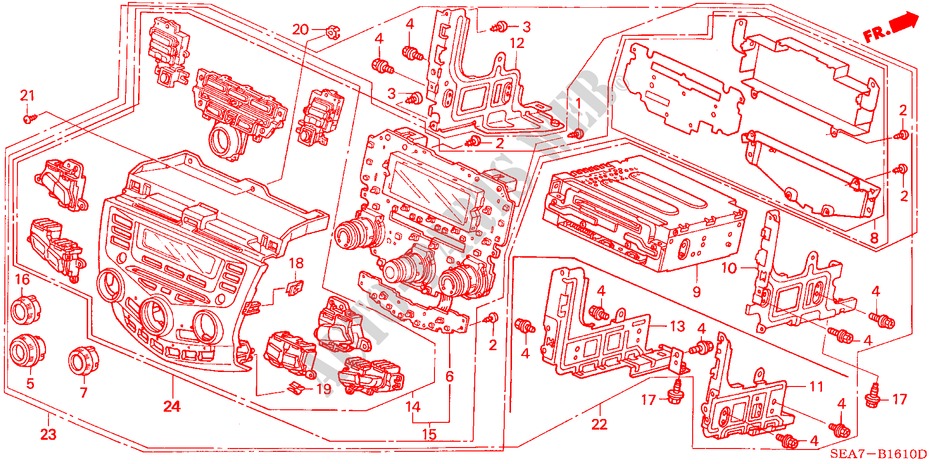 CENTER MODULE for Honda ACCORD 2.0 COMFORT 4 Doors 5 speed manual 2003