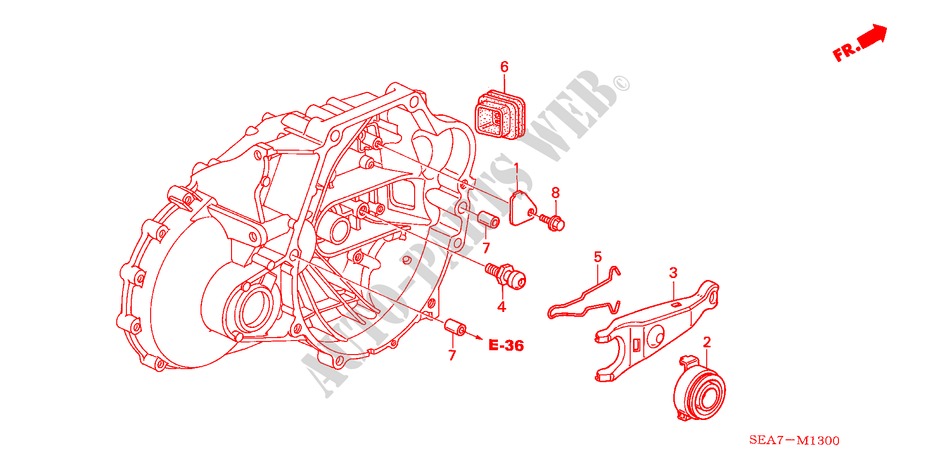 CLUTCH RELEASE (DIESEL) for Honda ACCORD 2.2 SPORT 4 Doors 5 speed manual 2004