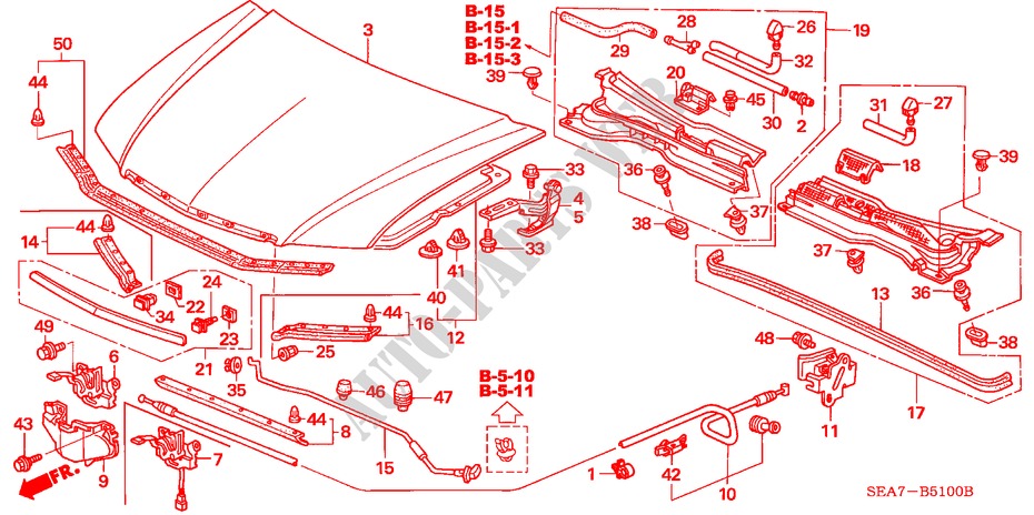 ENGINE HOOD (LH) for Honda ACCORD 2.4 EXECUTIVE 4 Doors 6 speed manual 2003
