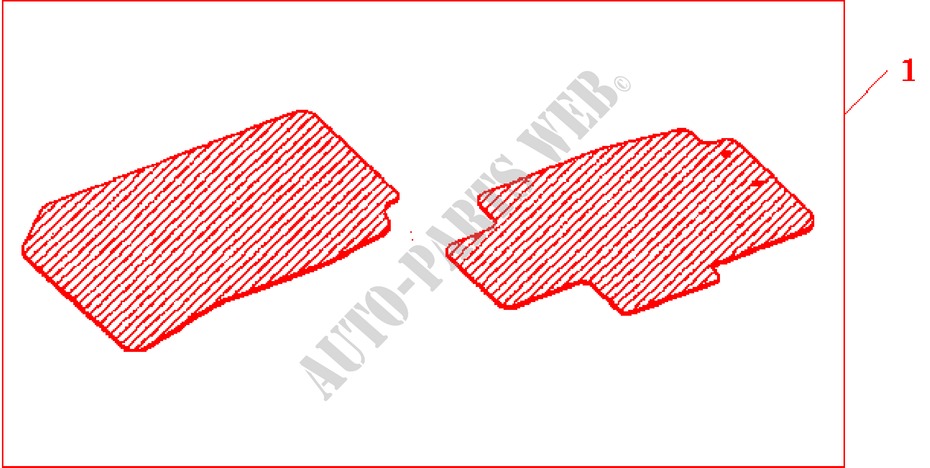 FRONT RUBBER MATS for Honda ACCORD 2.4 TYPE S 4 Doors 6 speed manual 2003