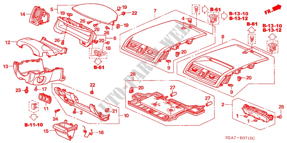 INSTRUMENT PANEL GARNISH (DRIVER SIDE) (LH) for Honda ACCORD 2.0 COMFORT 4 Doors 5 speed manual 2003