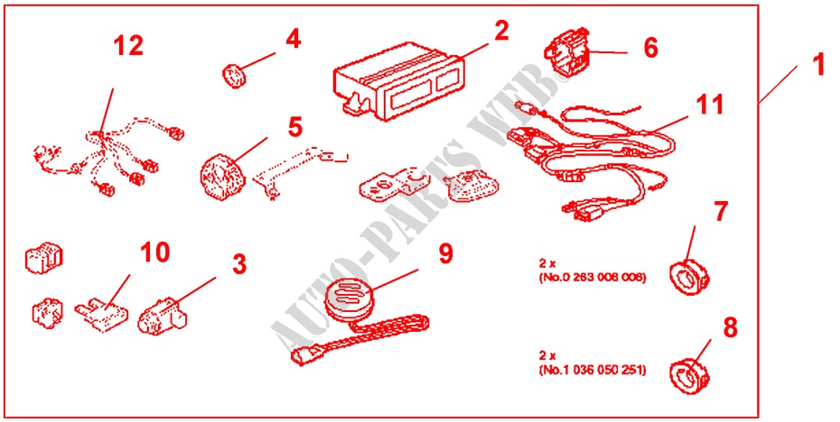 REAR PARKING SENSOR for Honda ACCORD 2.4 TYPE S 4 Doors 6 speed manual 2003