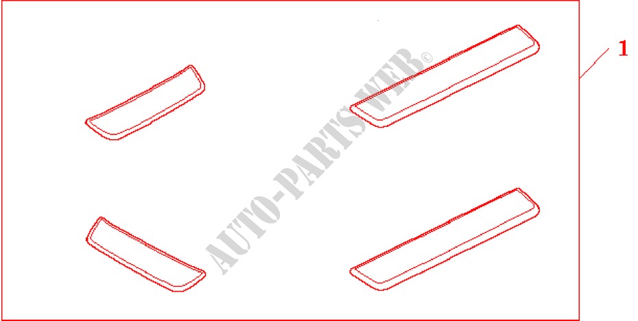 SIDE STEP*NH167L* for Honda ACCORD 2.2 EXECUTIVE 4 Doors 5 speed manual 2004