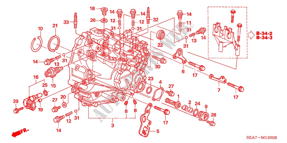TRANSMISSION CASE (DIESEL) for Honda ACCORD 2.2 SPORT 4 Doors 5 speed manual 2004