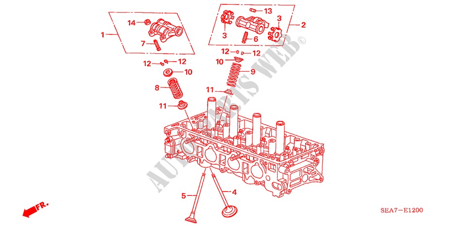 VALVE/ROCKER ARM (2.0L) for Honda ACCORD 2.0 COMFORT 4 Doors 5 speed manual 2003