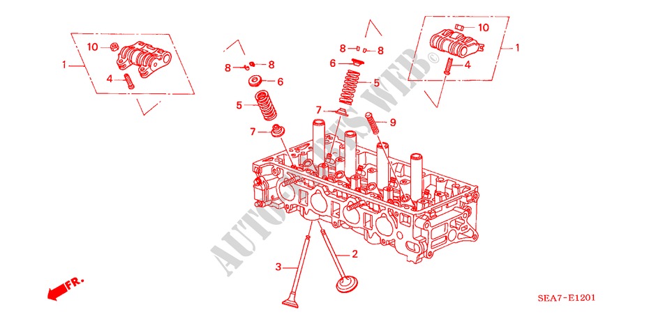 VALVE/ROCKER ARM (2.4L) for Honda ACCORD 2.4 TYPE S 4 Doors 6 speed manual 2004
