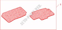 FRONT RUBBER MAT RHD for Honda ACCORD 2.4 EXECUTIVE 4 Doors 5 speed automatic 2008