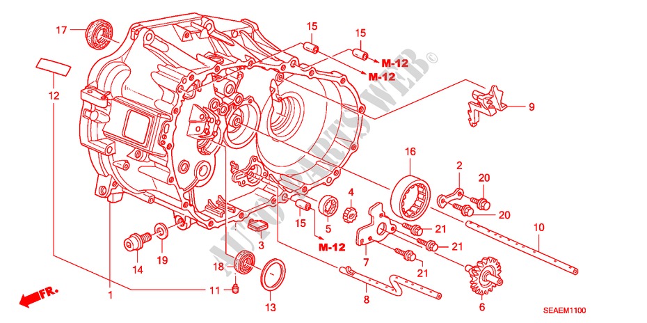 CLUTCH CASE (DIESEL) for Honda ACCORD 2.2 SPORT SE 4 Doors 6 speed manual 2008