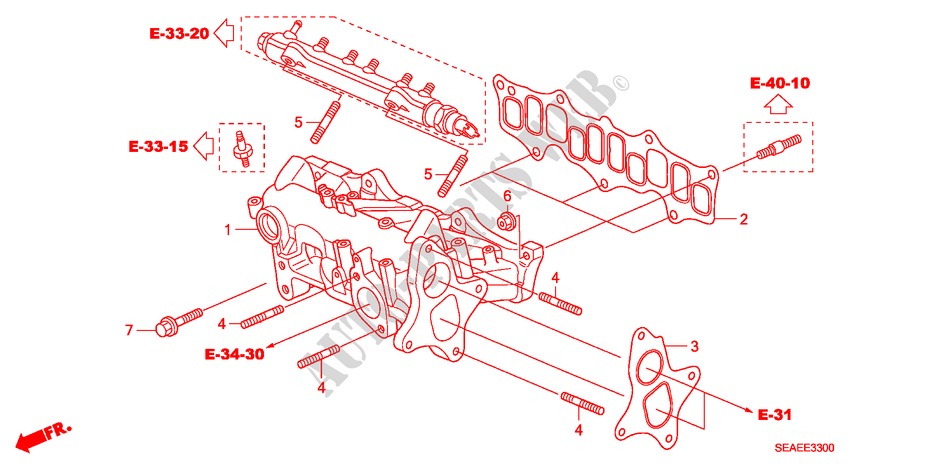 INTAKE MANIFOLD (DIESEL) for Honda ACCORD 2.2 SPORT SE 4 Doors 6 speed manual 2008