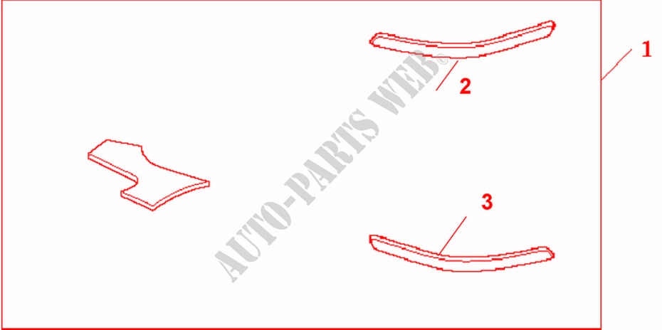 REAR BUMPER TRIM for Honda ACCORD 2.0 TYPE S 4 Doors 5 speed automatic 2007
