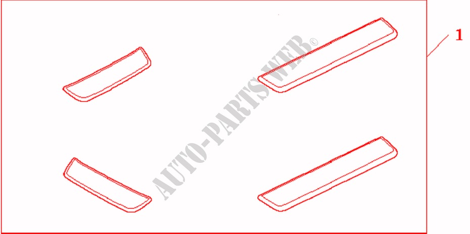 SIDE STEP*NH167L* for Honda ACCORD 2.0 TYPE S 4 Doors 5 speed automatic 2007