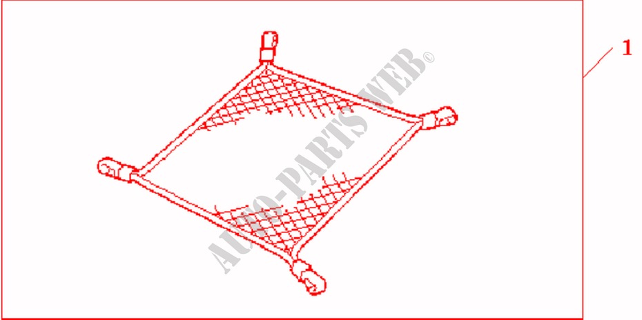 TIE DOWN NET for Honda ACCORD 2.0 TYPE S 4 Doors 5 speed automatic 2007