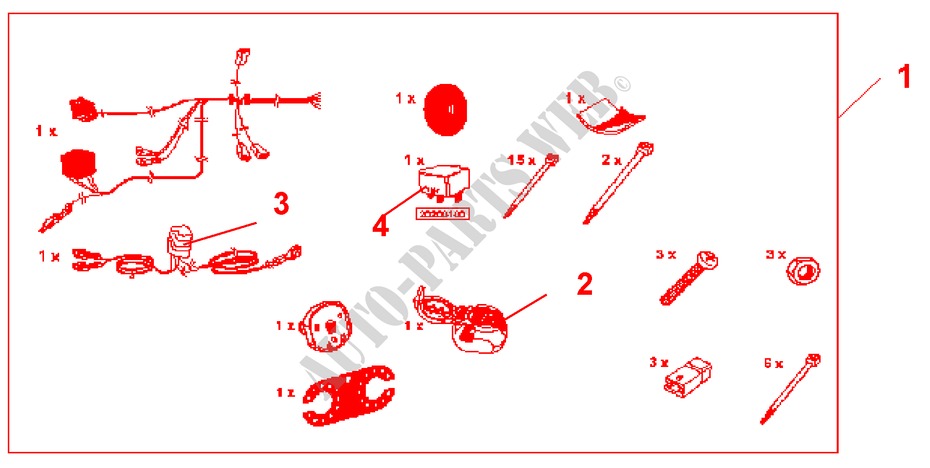 2 X 7 PIN TRAILER HARNESS for Honda ACCORD TOURER 2.0 COMFORT 5 Doors 5 speed manual 2003