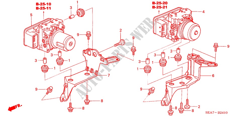 ABS MODULATOR/ VSA MODULATOR for Honda ACCORD TOURER 2.0 SPORT 5 Doors 5 speed manual 2003